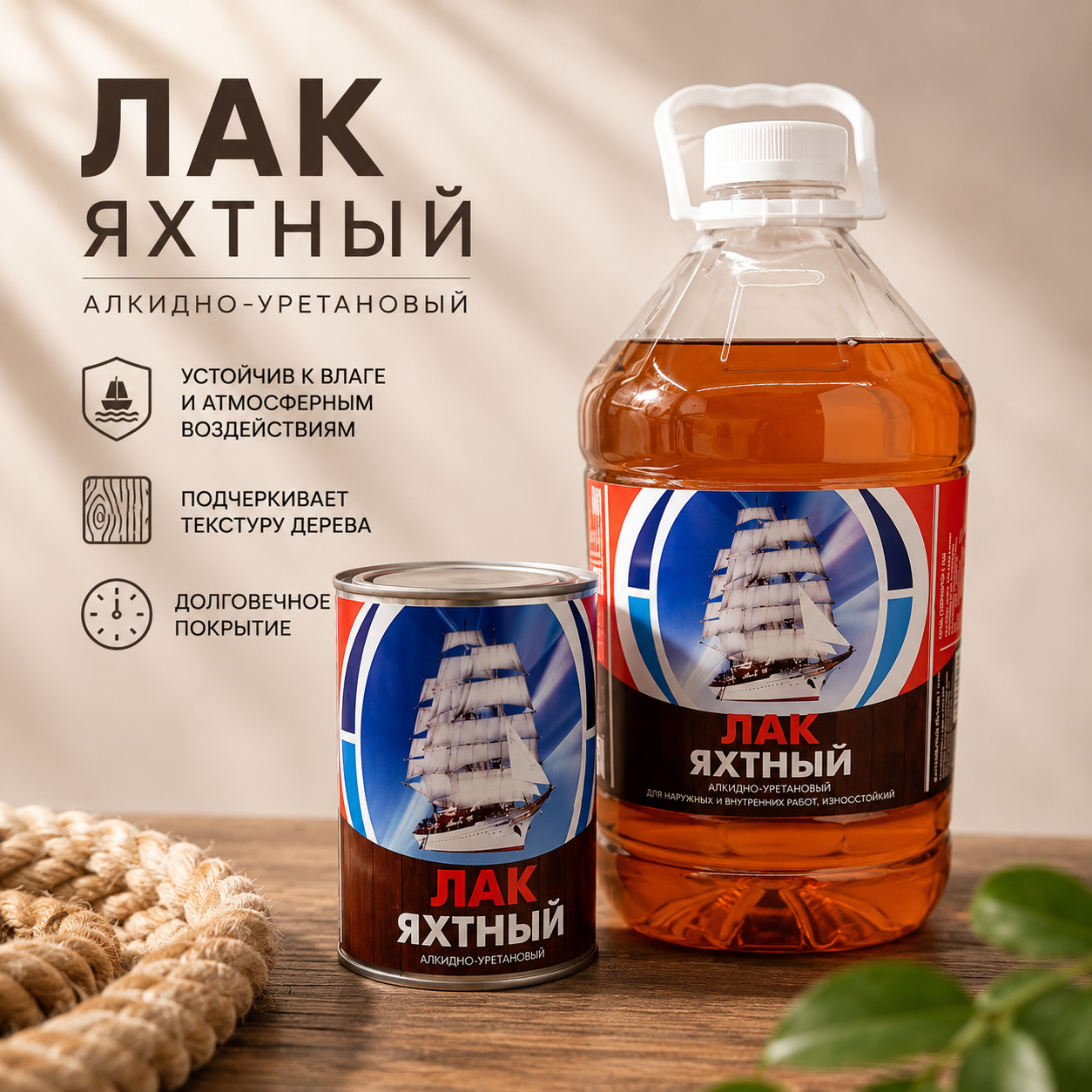 Лак яхтный стойкий к истиранию